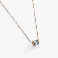 March Birthstone Precious Pendant Necklace