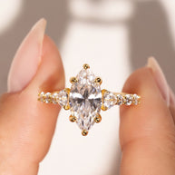 Sterling Silver Marquise & Trillion Ring