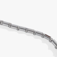 Tube Bead and Crystal Chain Bracelet
