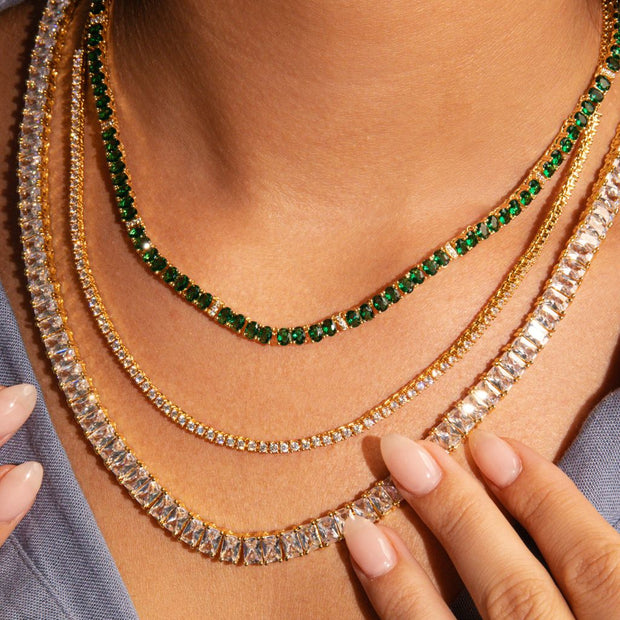 Mirabell Adjustable CZ Tennis Necklace