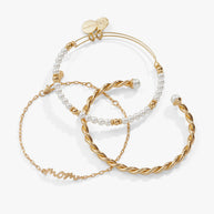 Mom Script Bracelet, Set of 3