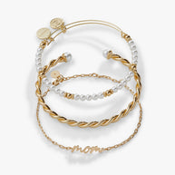 Mom Script Bracelet, Set of 3