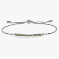 August Everyday Birthstone Pave Bolo Bracelet