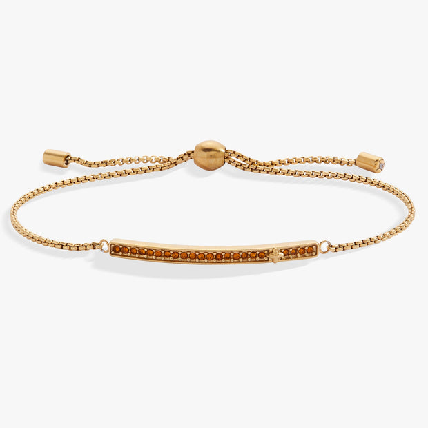 November Everyday Birthstone Pave Bolo Bracelet