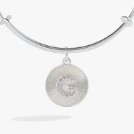 Initial G Pave Starburst Texture Bangle