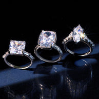 Sterling Silver Marquise & Trillion Ring