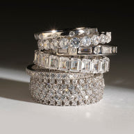 Sterling Silver Yvonne CZ Stacking Ring
