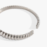 Stainless Steel Rope Textured Bangle
