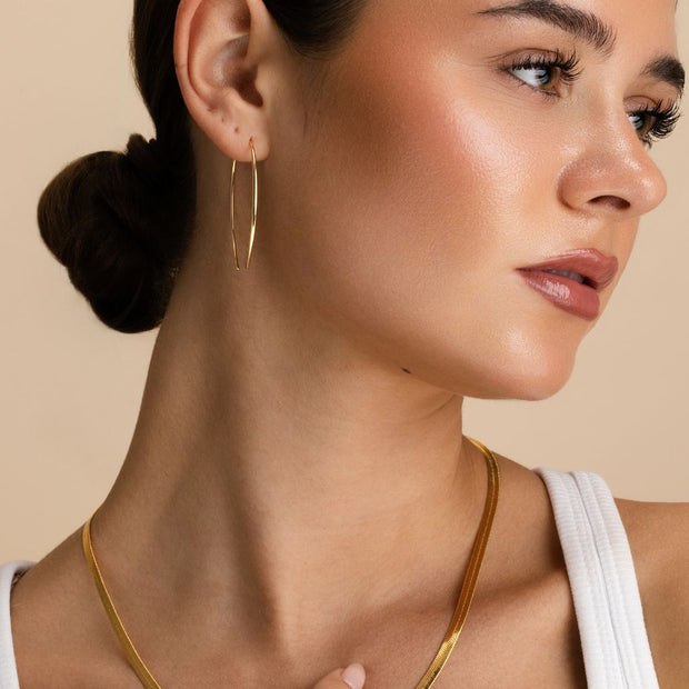 Delicate Threader Hoop Earrings