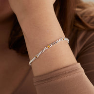 November Birthstone Topaz Curb Chain Bracelet