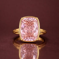 Sterling Silver Elongated Cushion Pink Sapphire CZ Cocktail Ring
